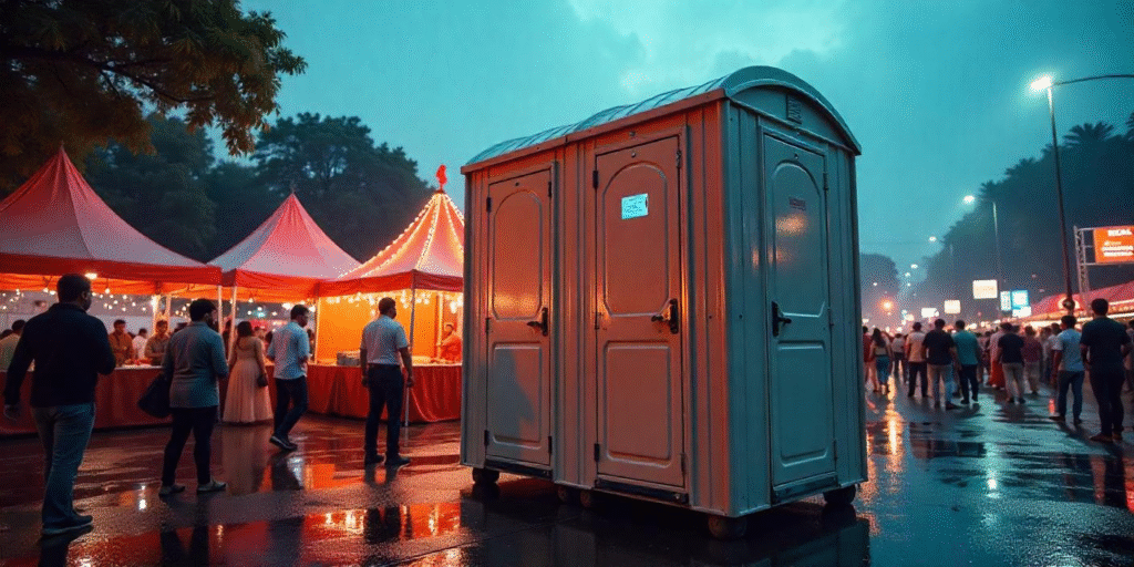 Portable Toilet Cabins for Events, Festivals & Slum Redevelopment Zones in Mumbai